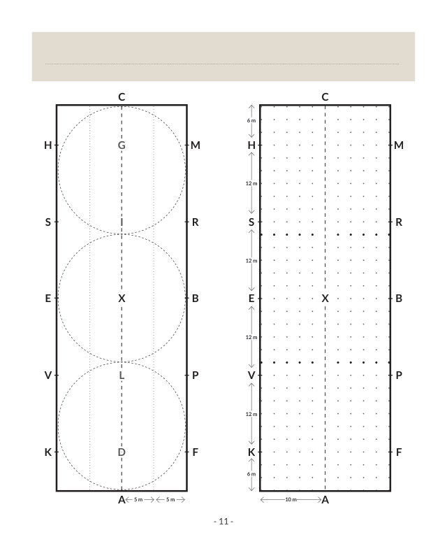 A page from the journal with two arena diagrams for sketching exercises.
